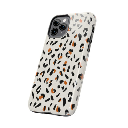 Leopard Print Tough Phone Case — Stylish Protective iPhone Cover