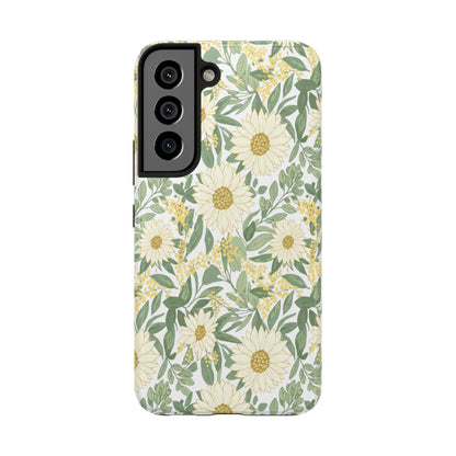 Daisy Meadow Tough Phone Case — Floral Protective Phone Cover
