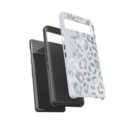 Silver Leopard Tough Phone Case