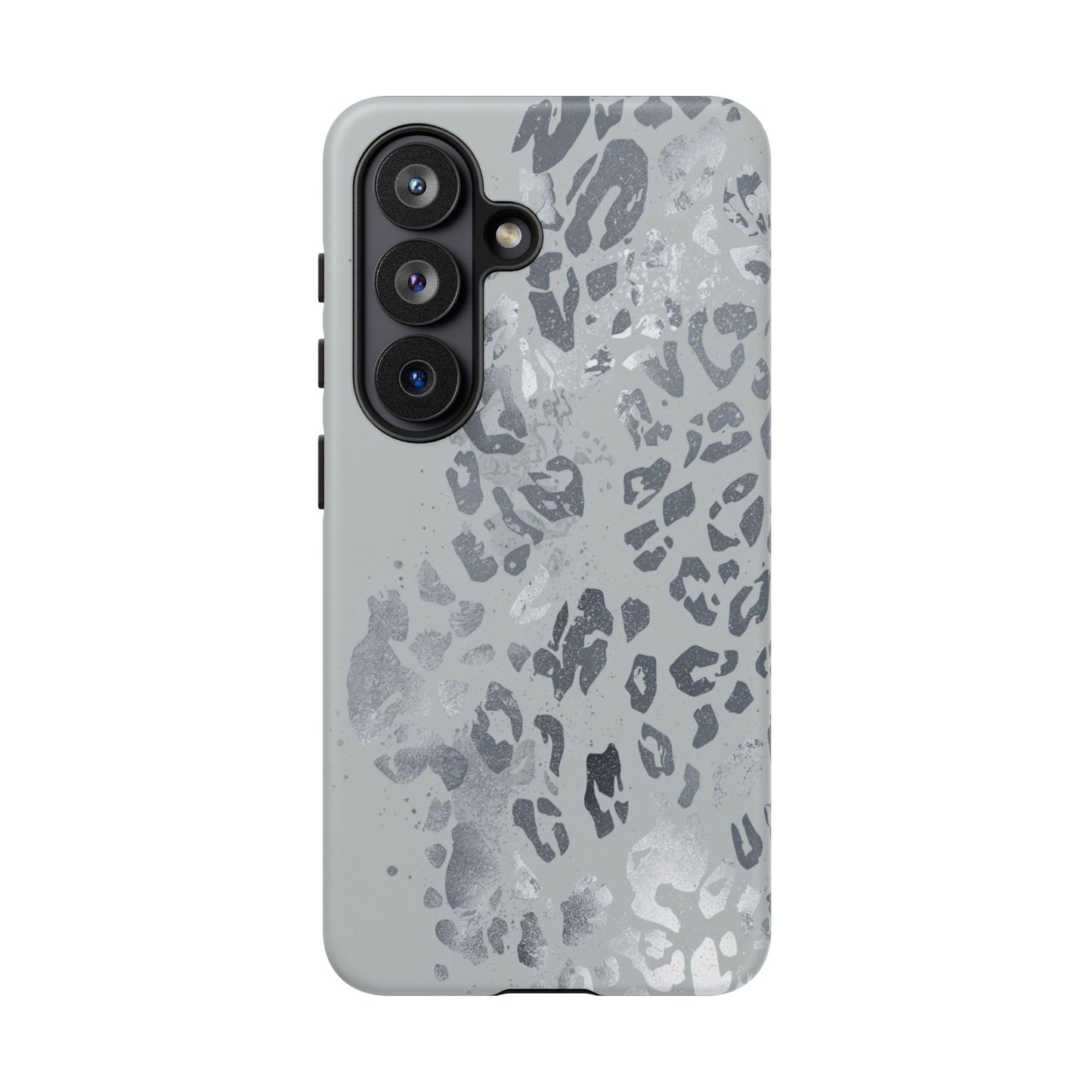 Gray Leopard Print Tough Phone Case