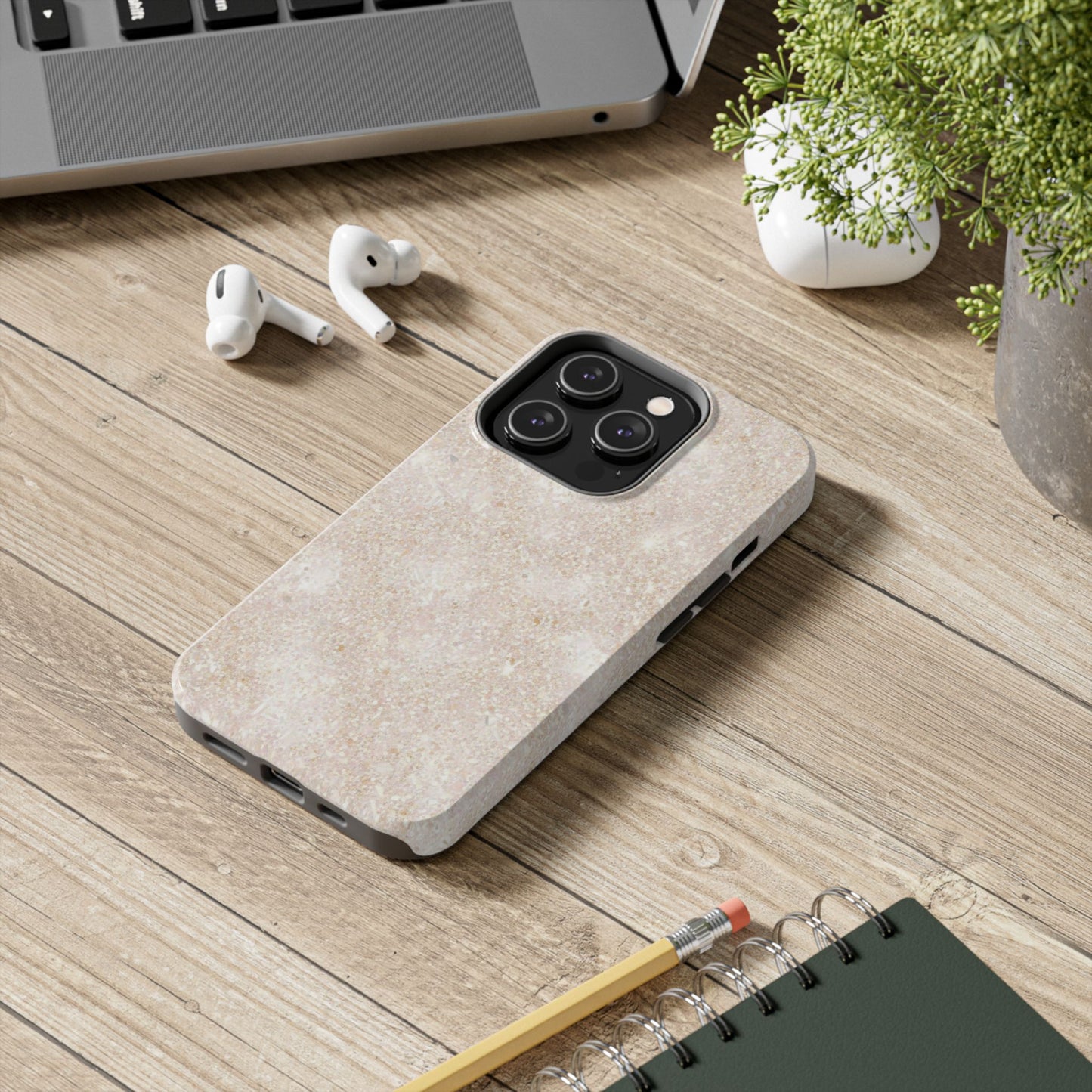 Marble Texture Tough Phone Case — Sandstone Protective Phone Cover