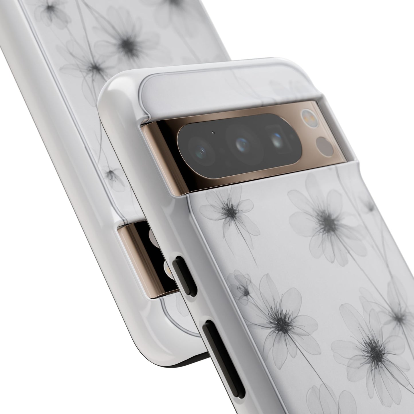 Tough Case — Black & White Floral Tough Phone Case