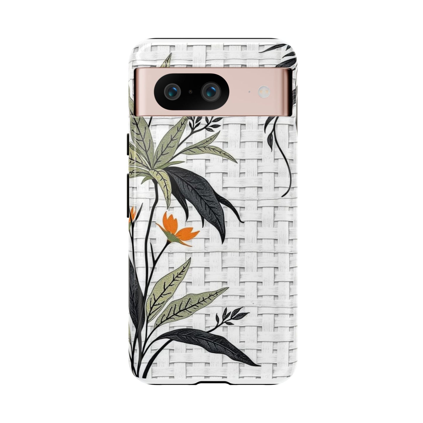 Floral Woven Tough Phone Case — Protective Botanical iPhone Cover