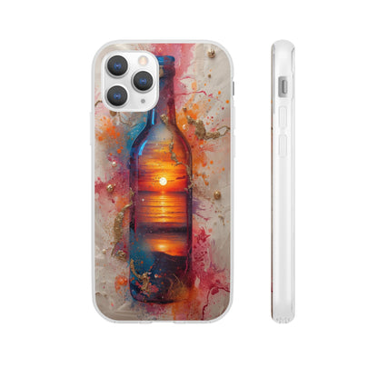 Copy of Floral Holographic Phone Case — Iridescent Leaves & Flowers Flexi Case