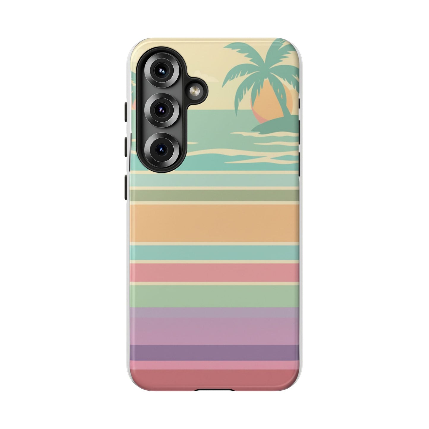 Tough Case — Retro Pastel Sunset Palm Tree Phone Case