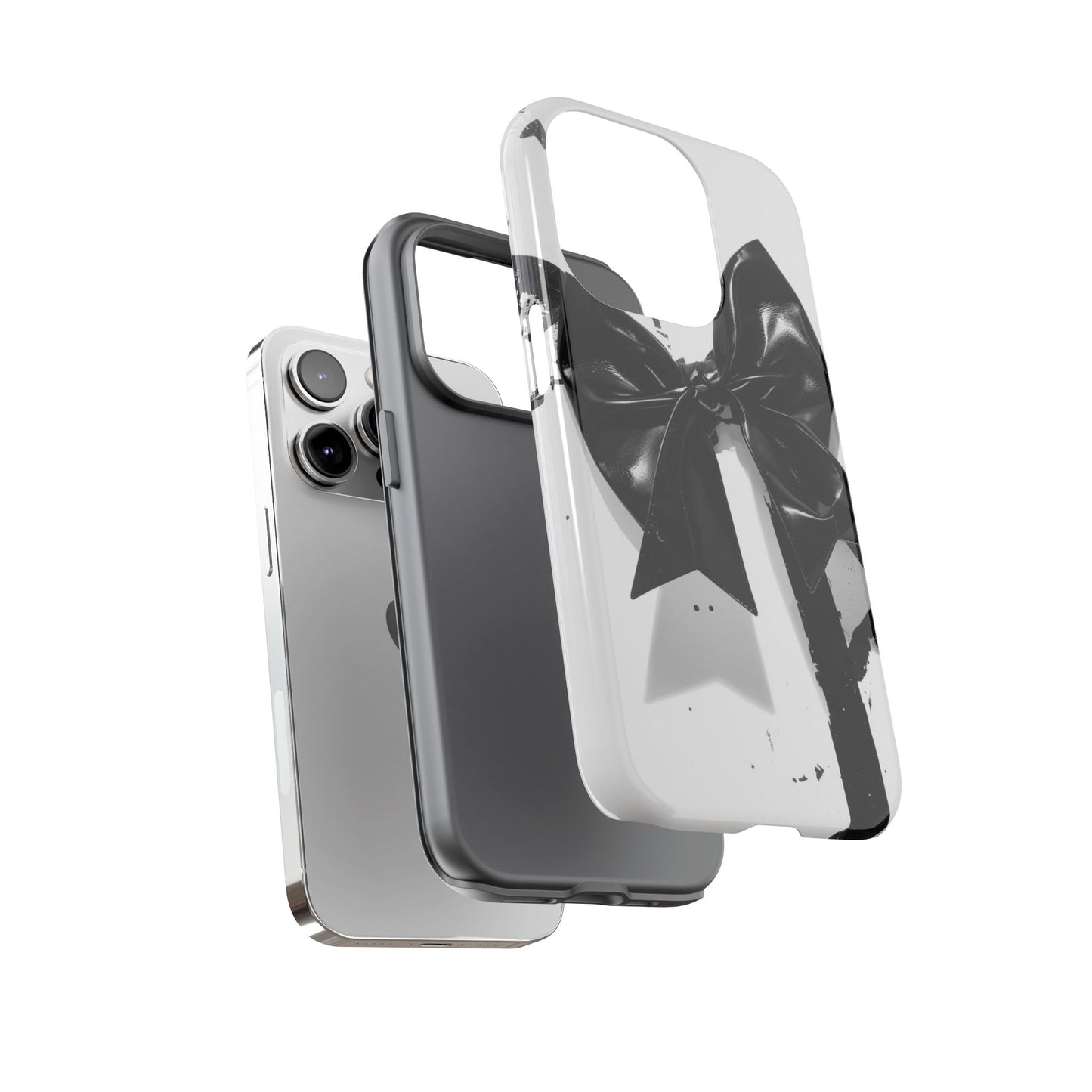 Phone Case — Black Bow Graphic Protective Cover