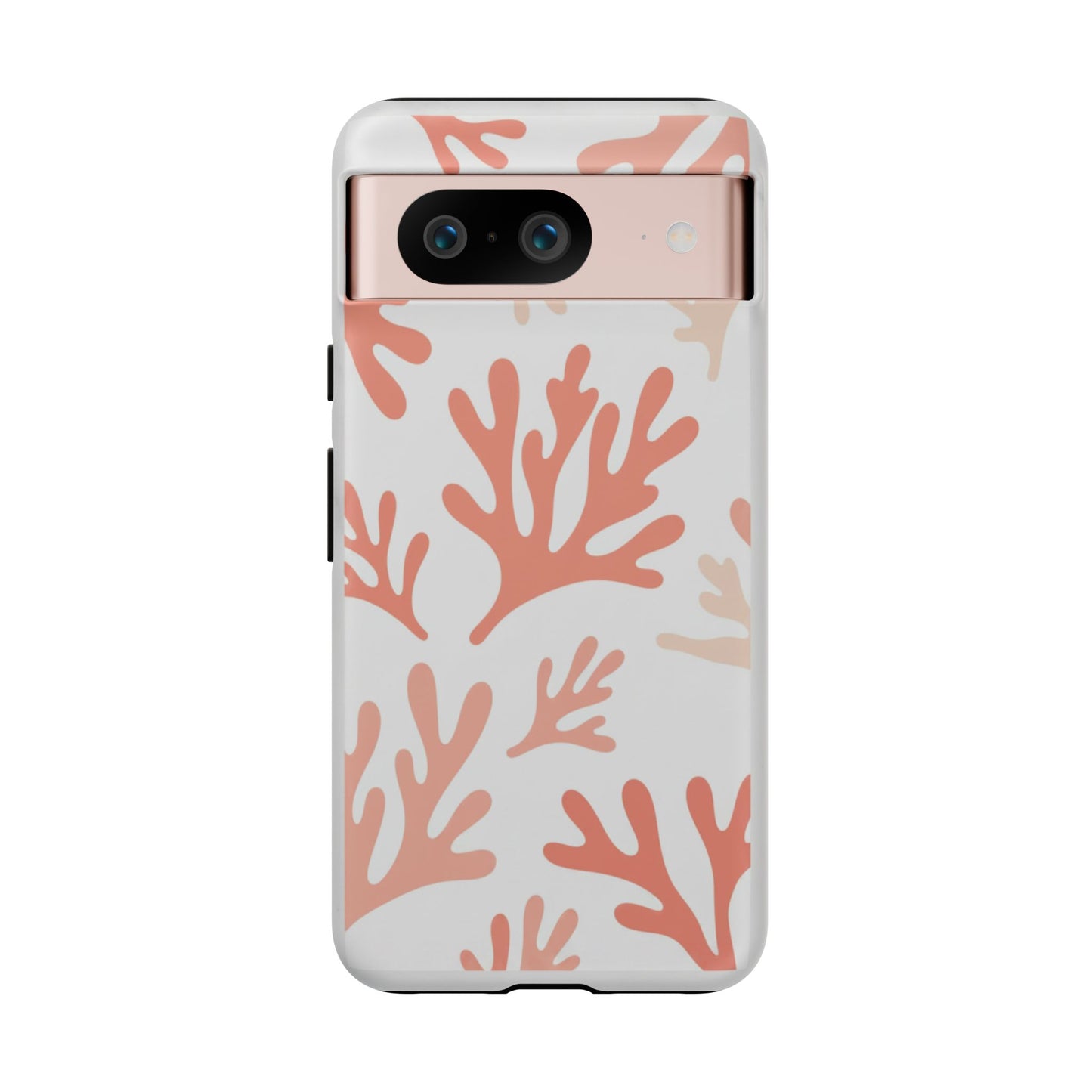 Coral Reef Pattern Tough Phone Case — Pink Beachy Protective Cover