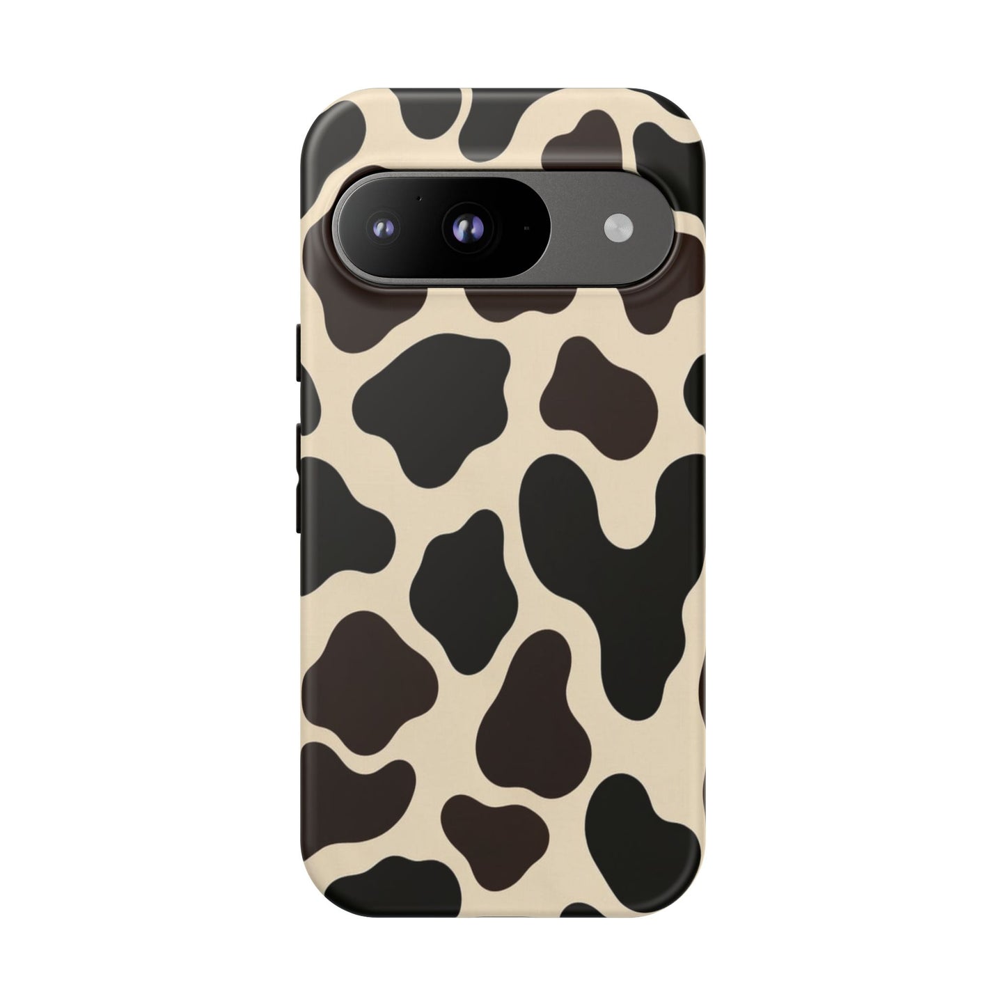 Cow Print Phone Case — Black & Cream Protective  Case