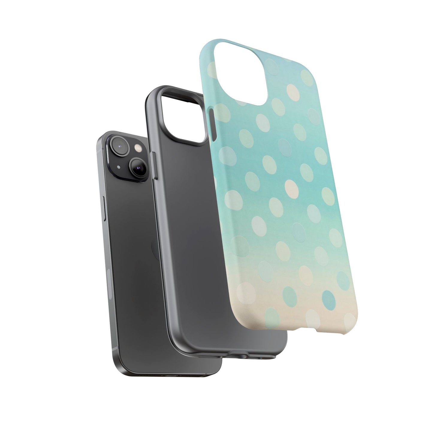 Abstract Palm Tough Phone Case — Minimal Coastal Blue Protective Cover