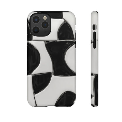 Black & White Abstract Pattern Tough Phone Case