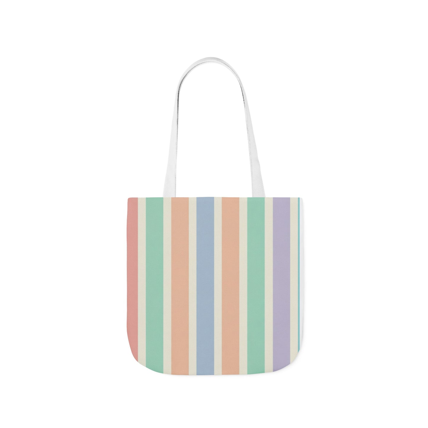 Pastel Stripe Canvas Tote Bag – Colorful Vertical Stripes, Eco-Friendly Beach & Market Bag