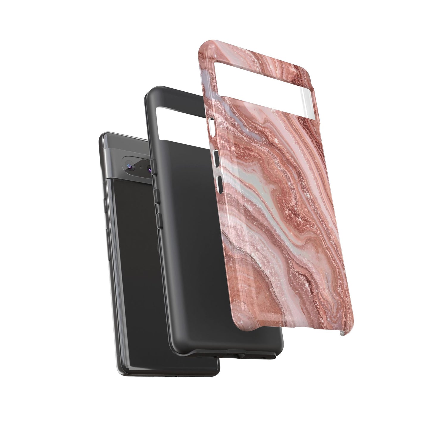 Rose Gold Marble Tough Phone Case