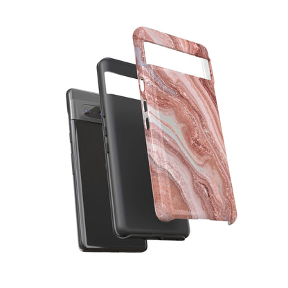 Rose Gold Marble Tough Phone Case