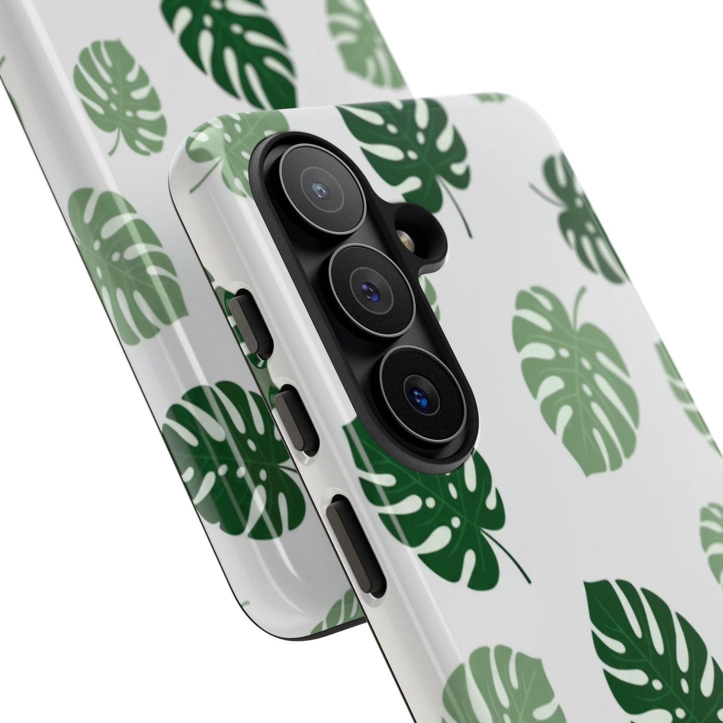 Monstera Leaf Phone Case — Tropical Green Pattern Tough Case