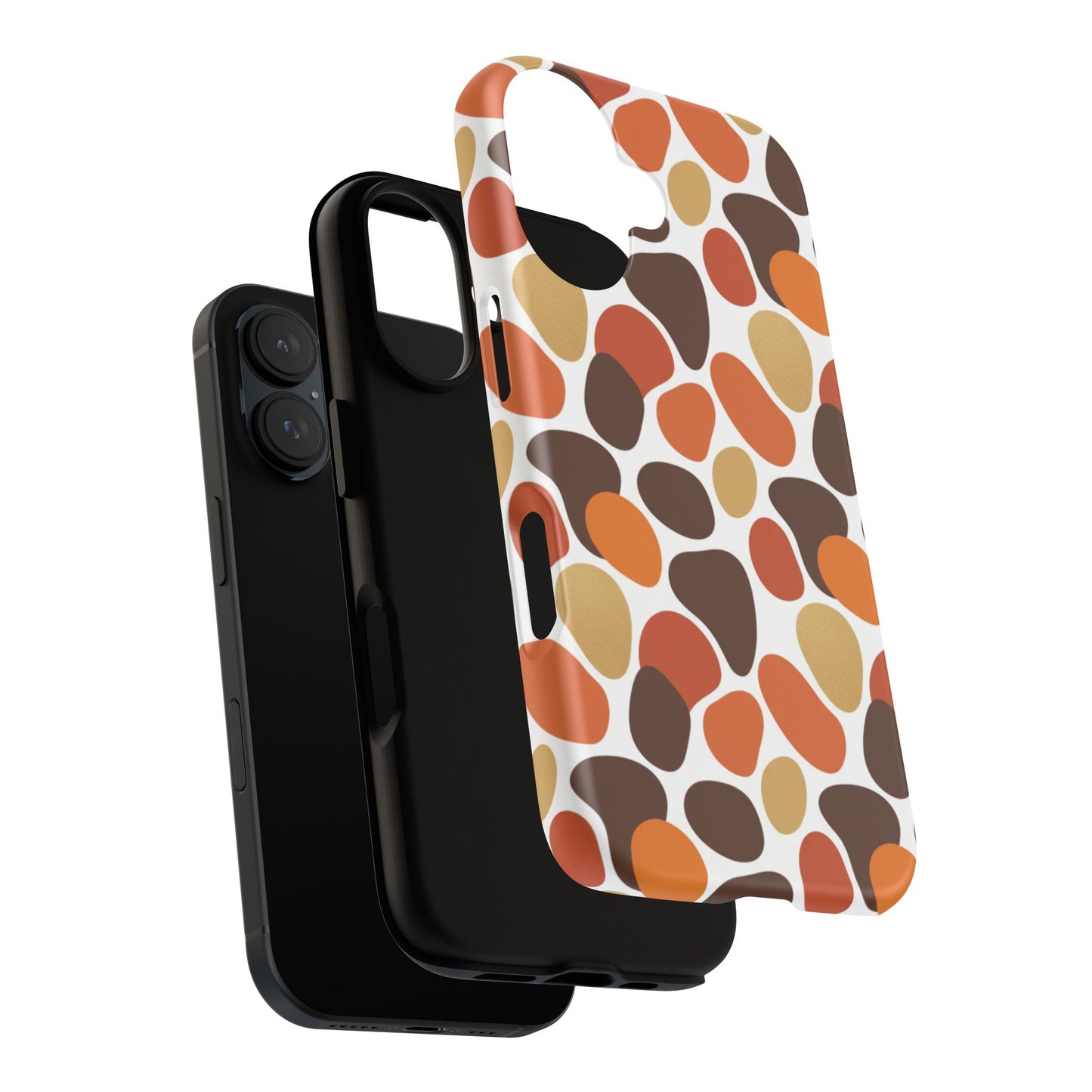 Phone Case — Retro Pebble Pattern in Warm Autumn Colors