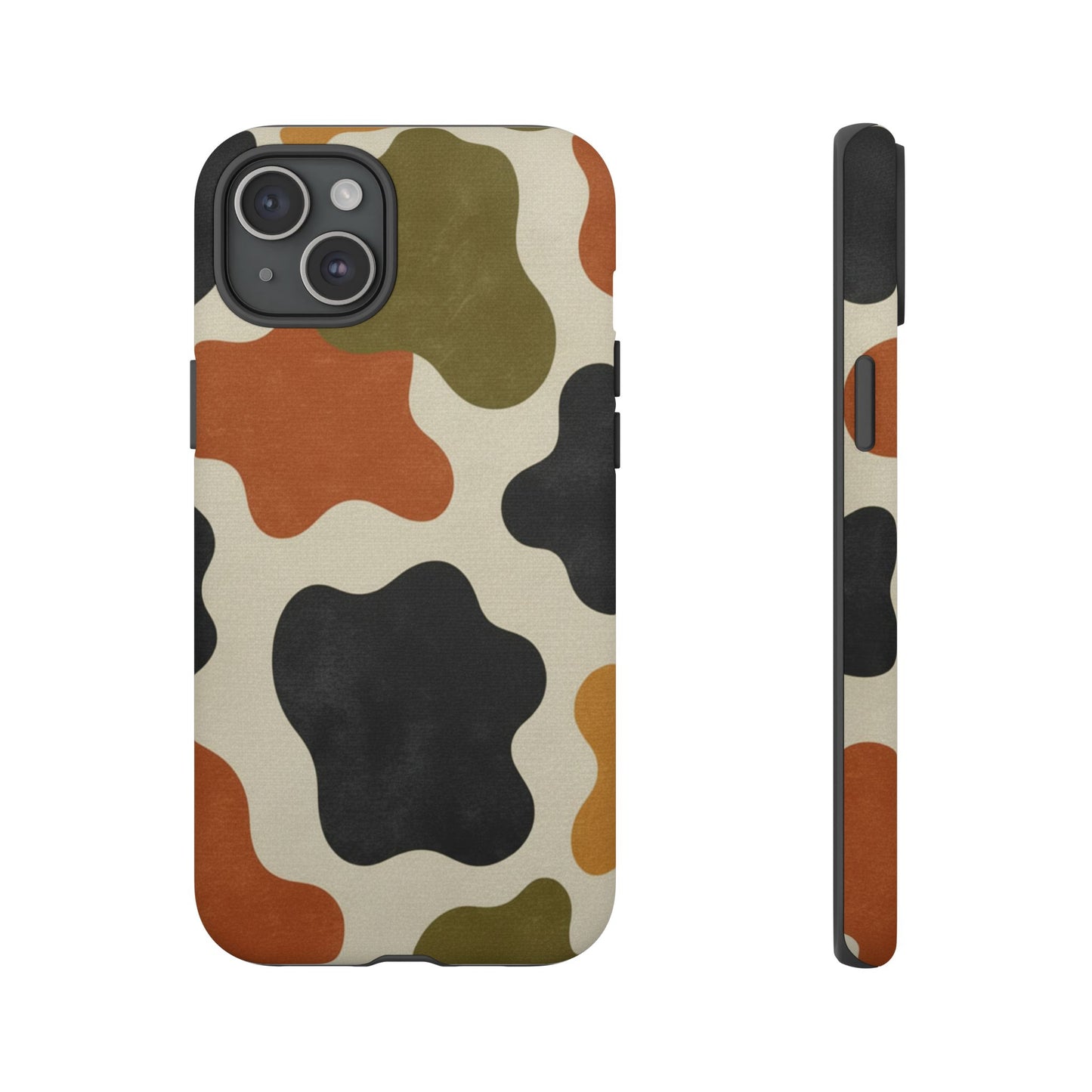 Retro Abstract Camouflage Phone Case — Earth Tone Tough Case