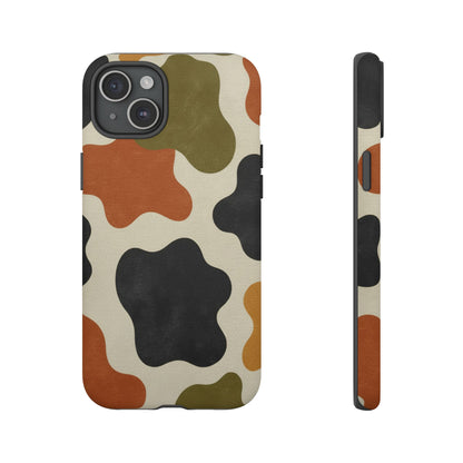 Retro Abstract Camouflage Phone Case — Earth Tone Tough Case