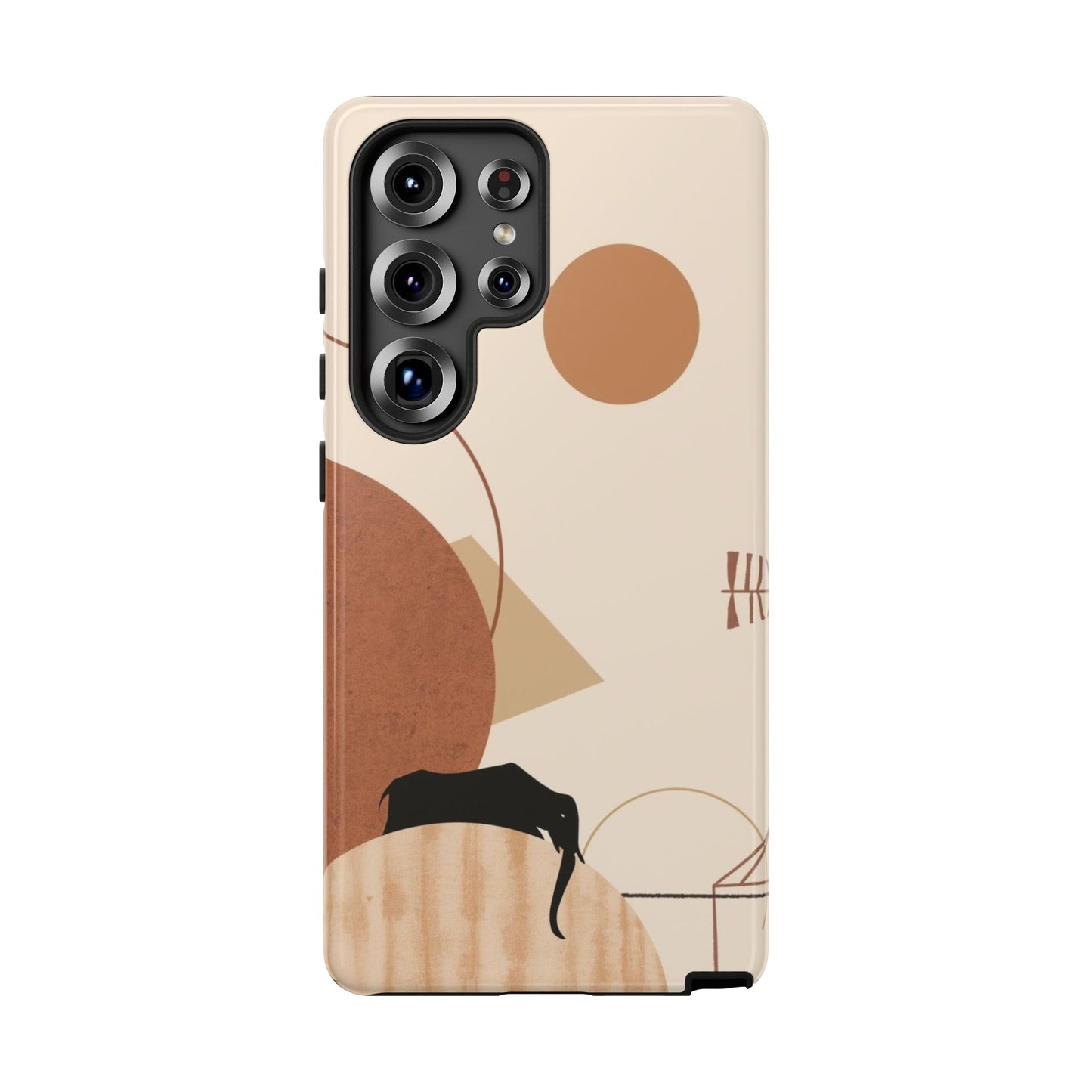 Abstract Earth Tones Phone Case — Minimal Geometric Design