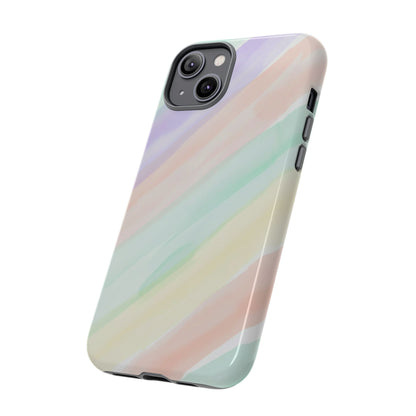 Pastel Watercolor Stripe Tough Phone Case