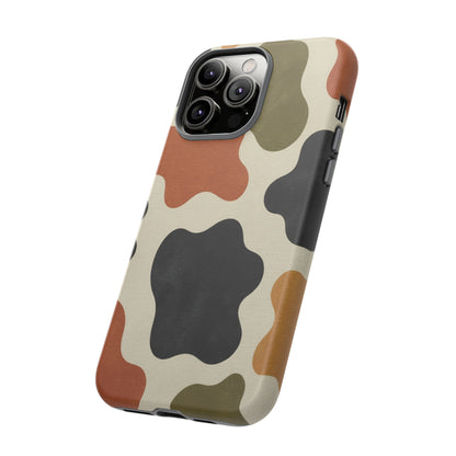 Retro Abstract Camouflage Phone Case — Earth Tone Tough Case
