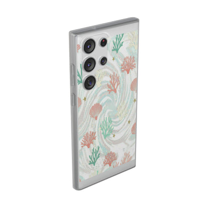 Pastel Seashell Phone Case — Coral Reef Wave iPhone Cover