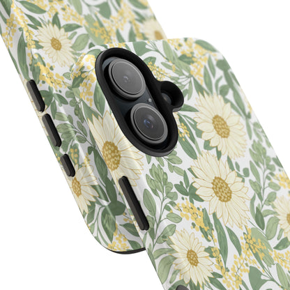 Daisy Meadow Tough Phone Case — Floral Protective Phone Cover