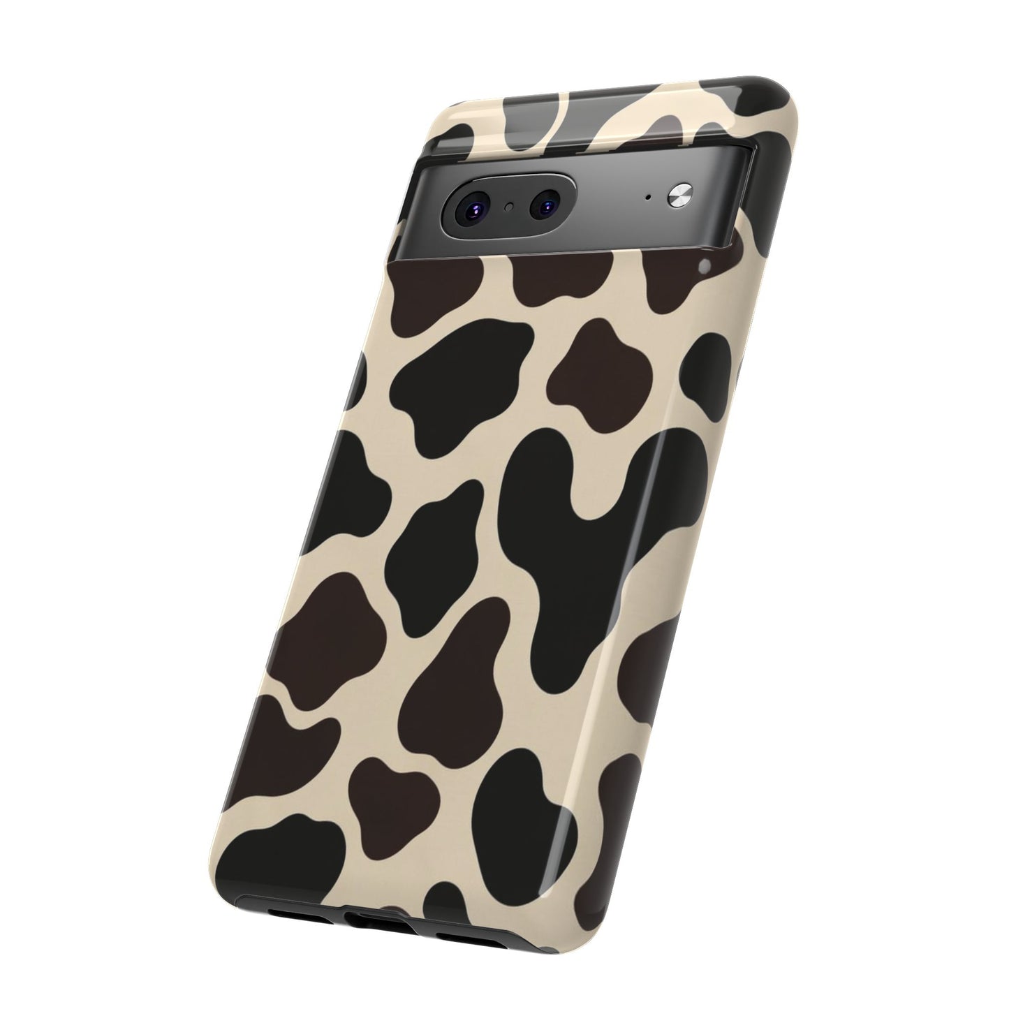 Cow Print Phone Case — Black & Cream Protective  Case