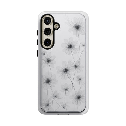 Tough Case — Black & White Floral Tough Phone Case