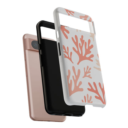 Coral Reef Pattern Tough Phone Case — Pink Beachy Protective Cover