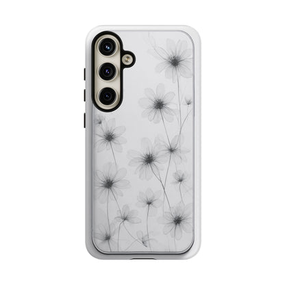 Tough Case — Black & White Floral Tough Phone Case