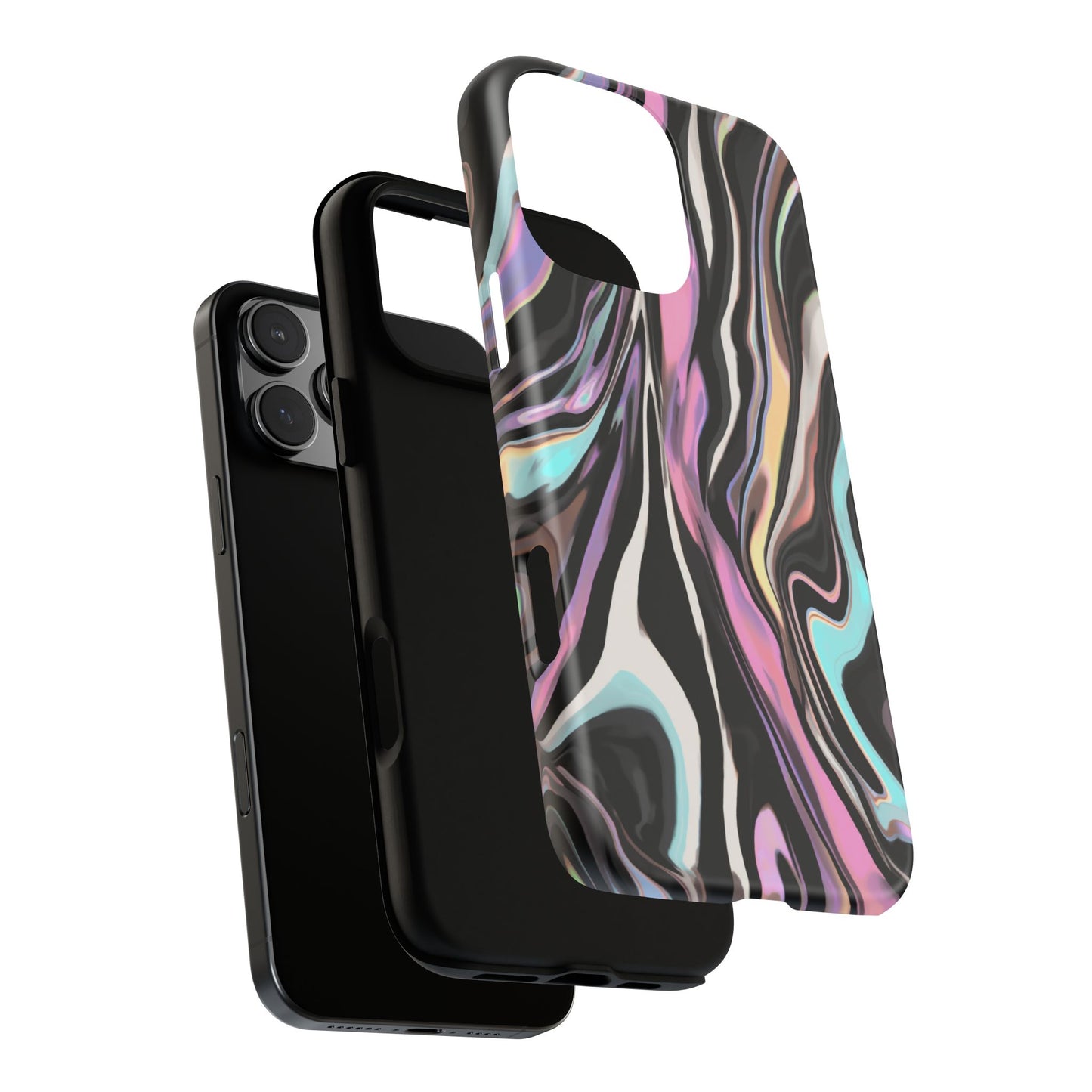 Abstract Marble Tough Phone Case — Pastel Swirl Protective Cover