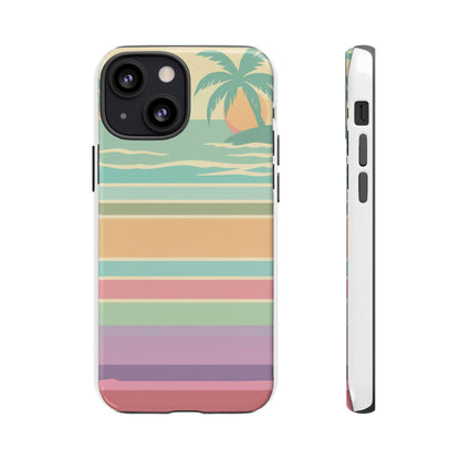 Tough Case — Retro Pastel Sunset Palm Tree Phone Case