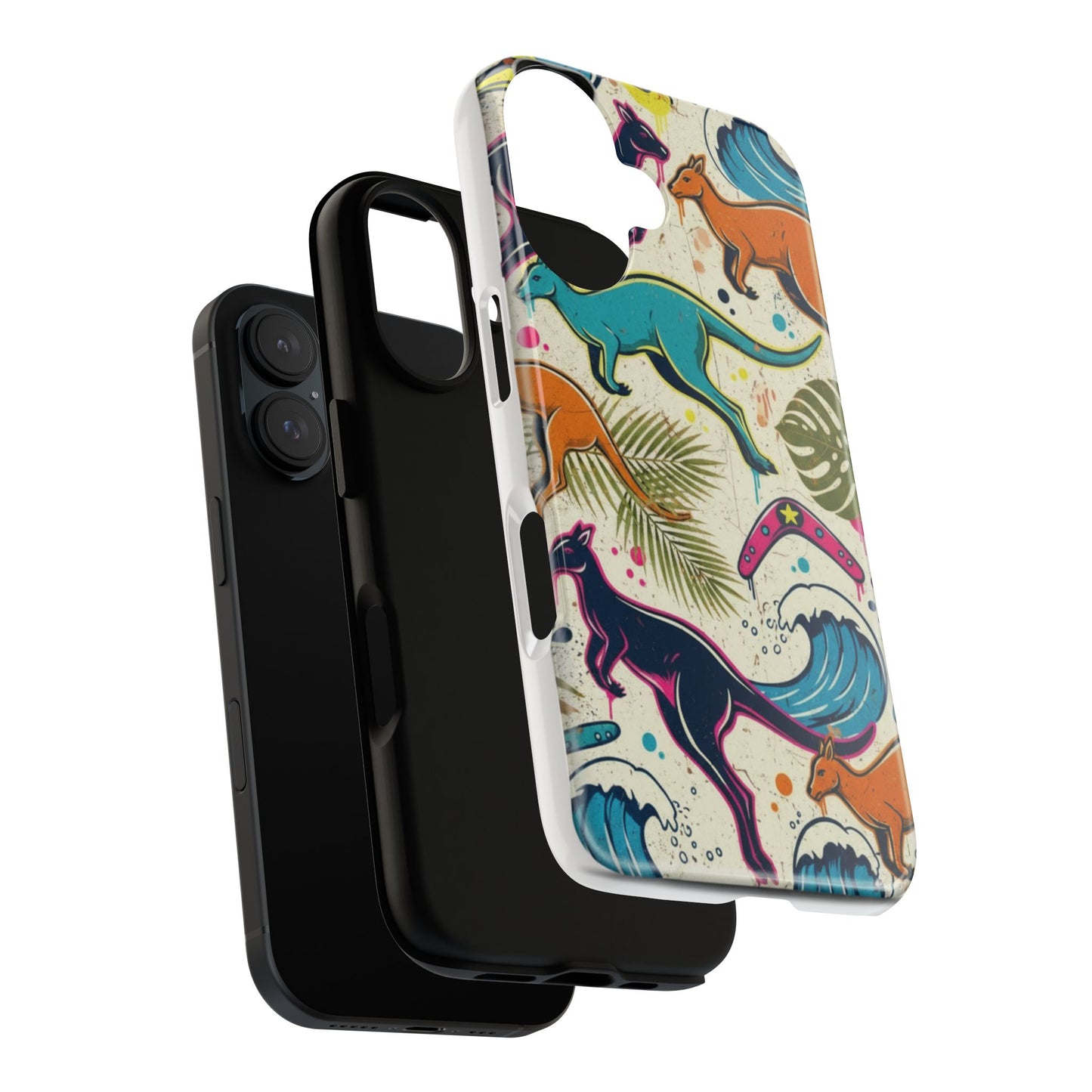 Tough Cases — Colorful Surfing Kangaroo Phone Case