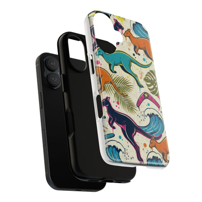Tough Cases — Colorful Surfing Kangaroo Phone Case