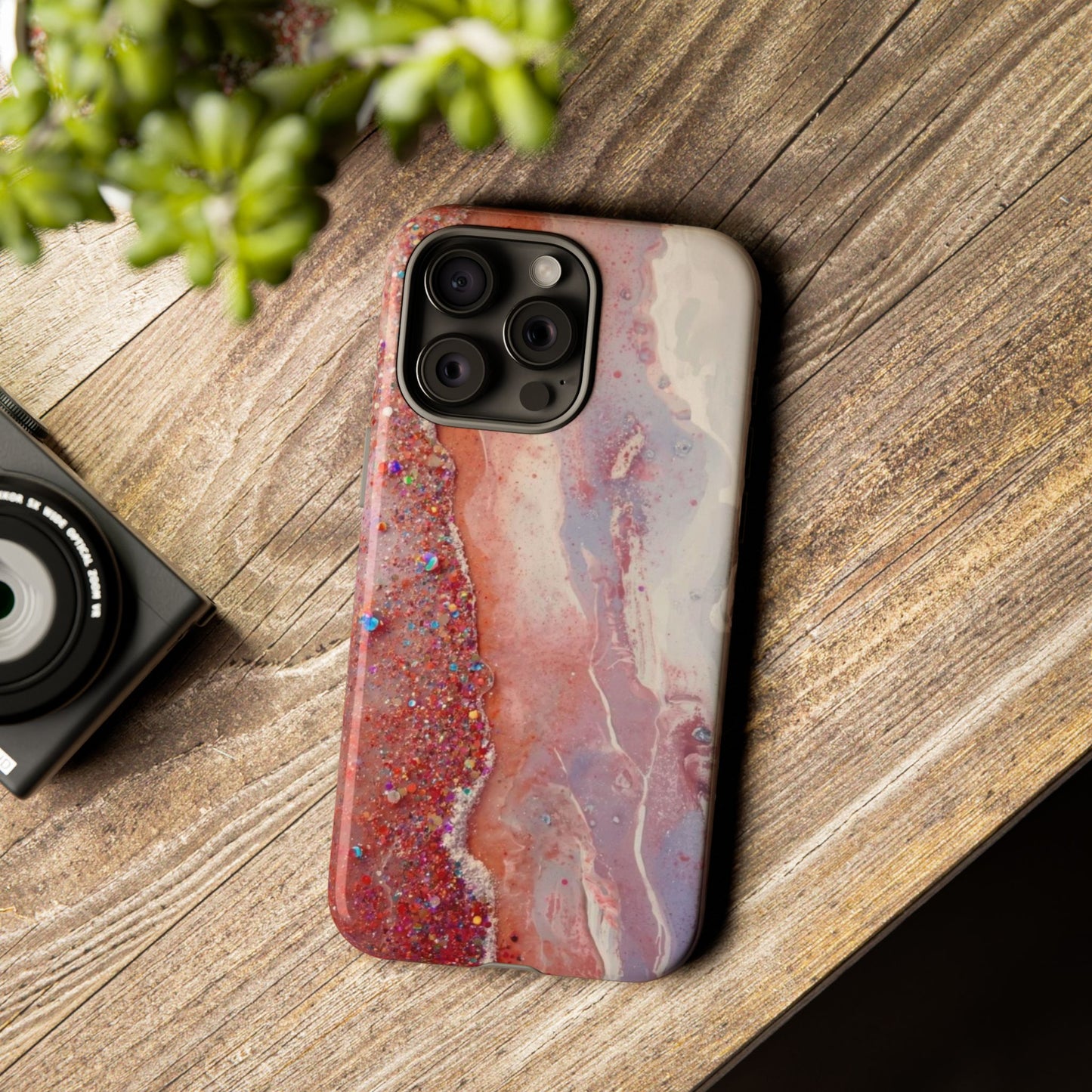 Marbled Rose Gold Galaxy Phone Case — Protective Tough Case