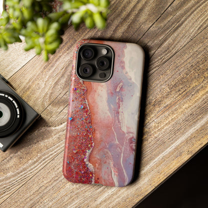 Marbled Rose Gold Galaxy Phone Case — Protective Tough Case