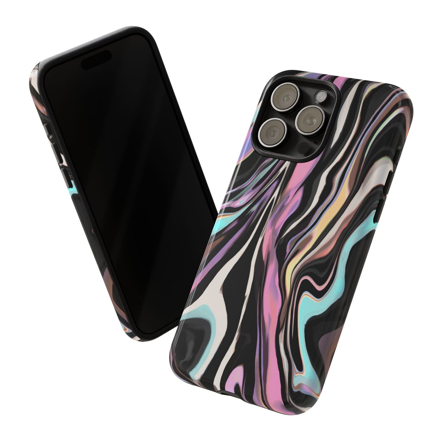 Abstract Marble Tough Phone Case — Pastel Swirl Protective Cover
