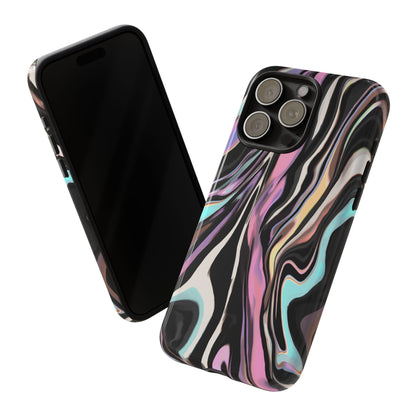 Abstract Marble Tough Phone Case — Pastel Swirl Protective Cover