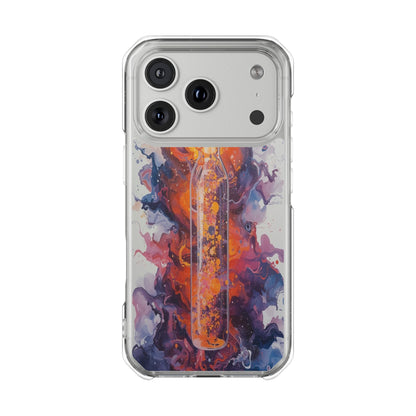 Clear Magnetic Impact Phone Case — Vibrant Abstract Swirl Design