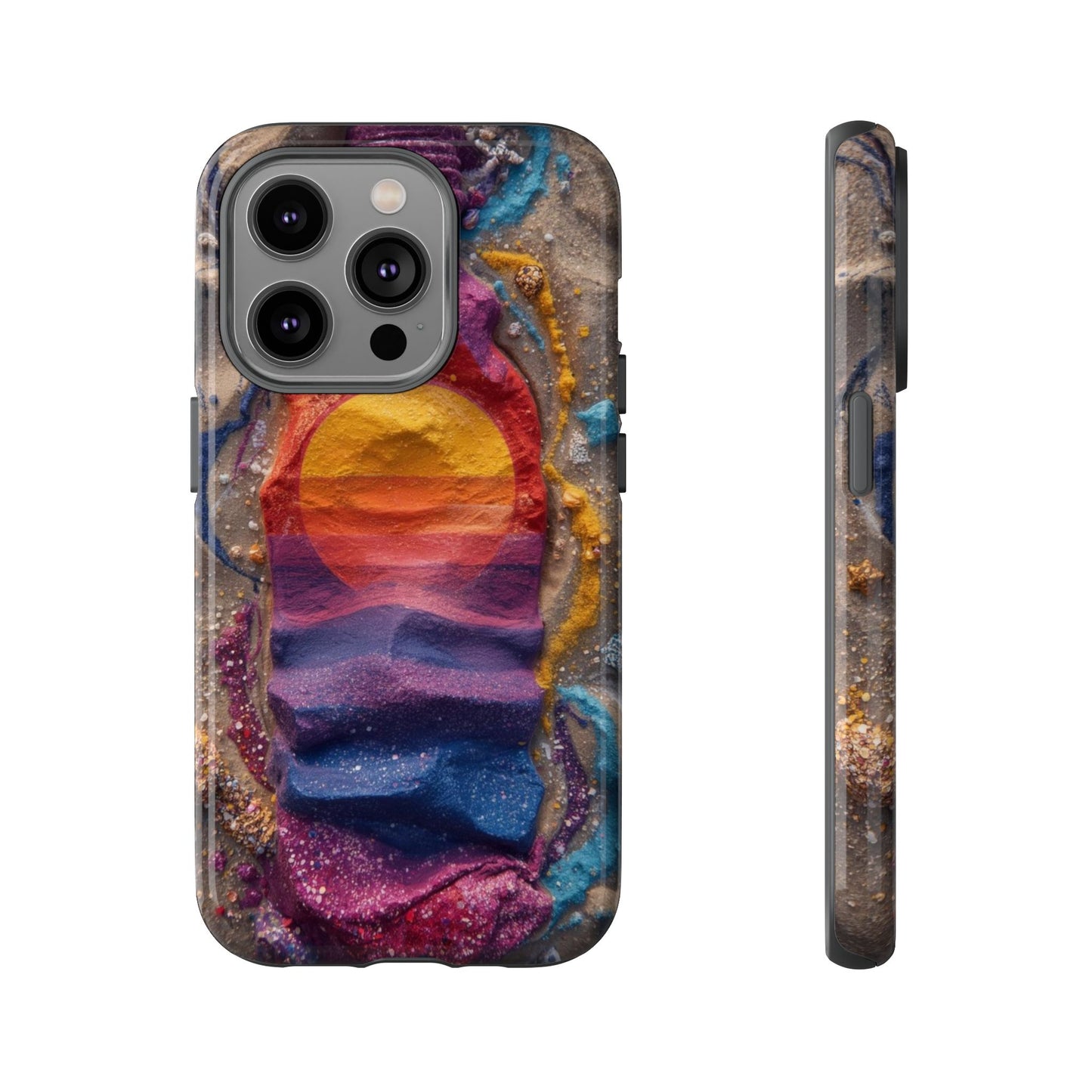 Phone Case — Colorful Sand Art Sunset Tough Protective Case