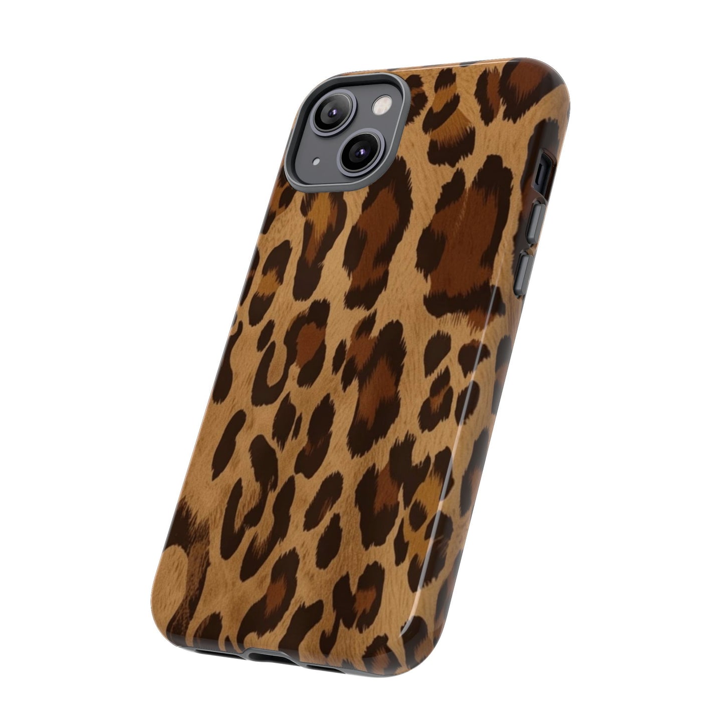 Leopard Print Tough Phone Case — Durable Animal Print Protective Cover