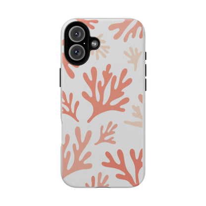Coral Reef Pattern Tough Phone Case — Pink Beachy Protective Cover