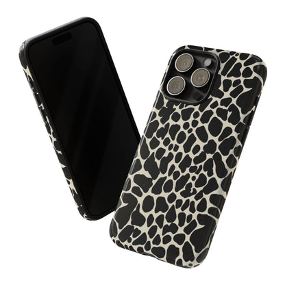 Black and White Cowhide Phone Case — Protective Tough Case