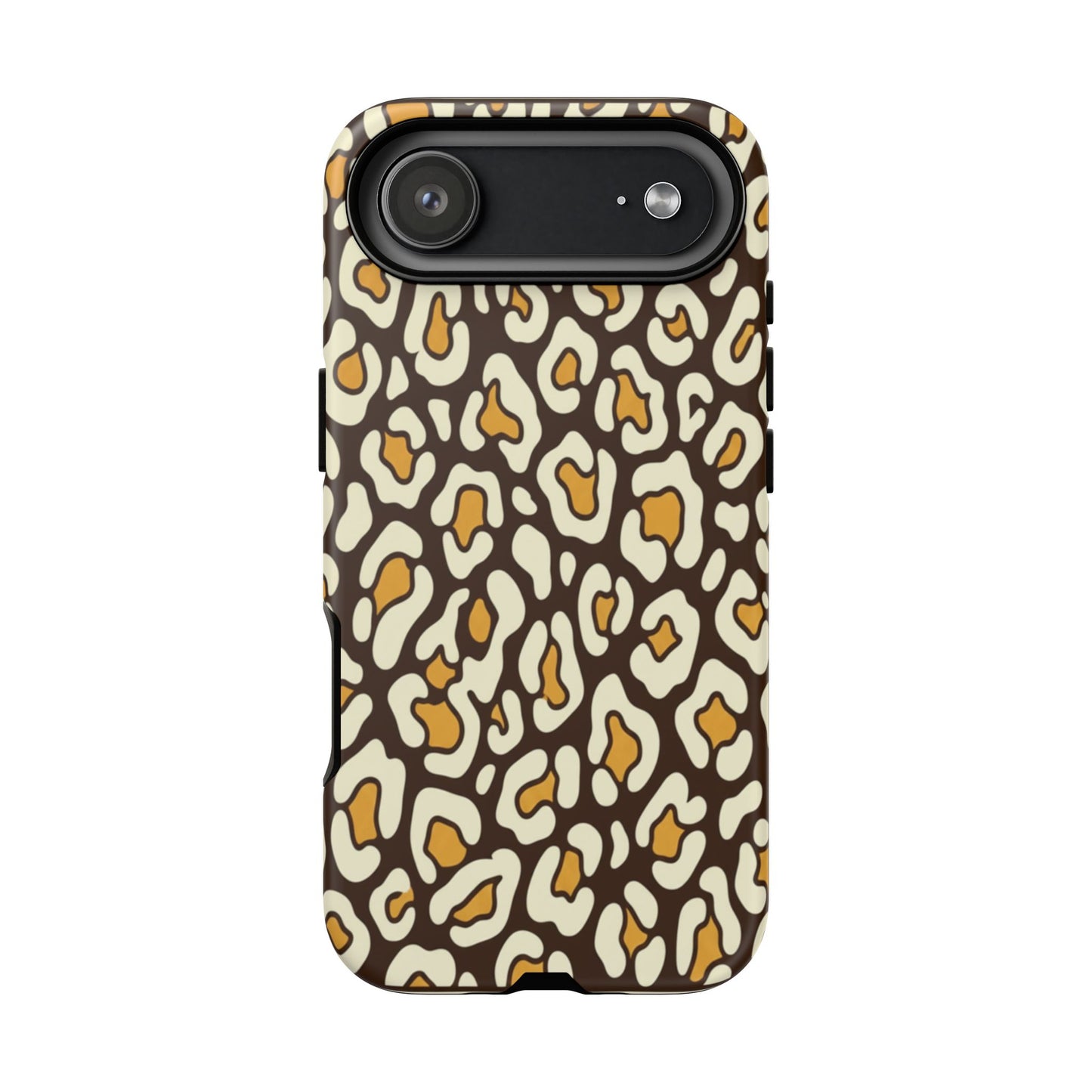 Leopard Print Tough Phone Case — Durable Protective iPhone Cover