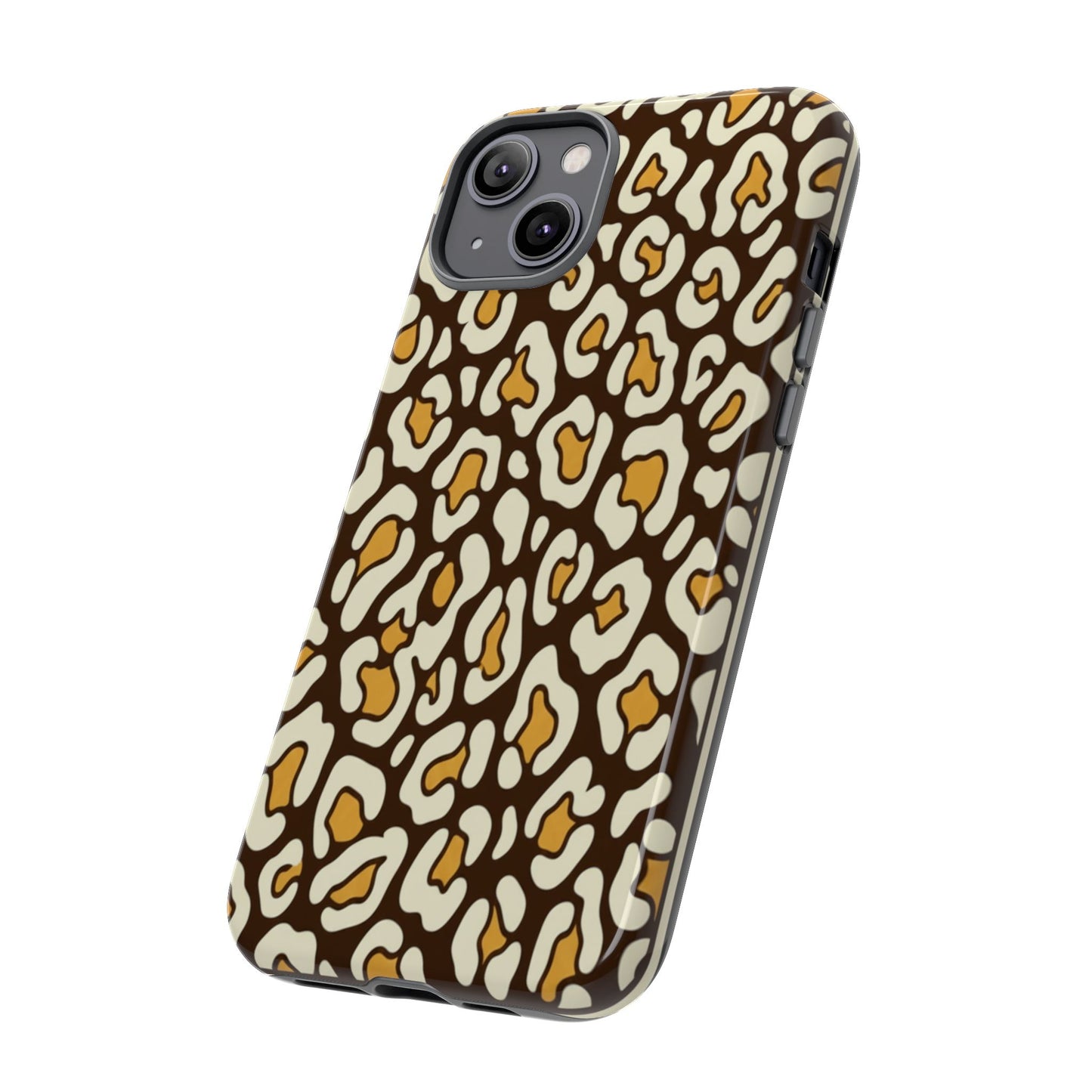 Leopard Print Tough Phone Case — Durable Protective iPhone Cover
