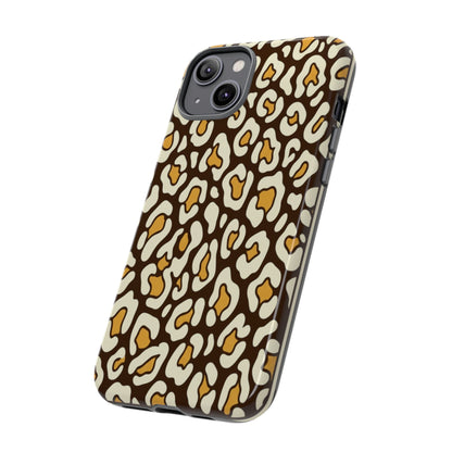 Leopard Print Tough Phone Case — Durable Protective iPhone Cover