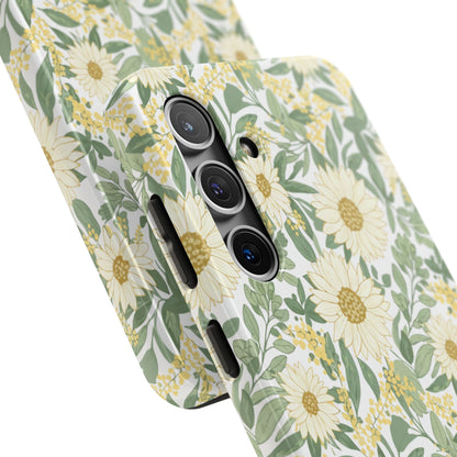Daisy Meadow Tough Phone Case — Floral Protective Phone Cover