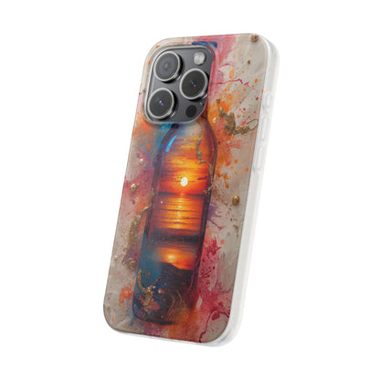 Copy of Floral Holographic Phone Case — Iridescent Leaves & Flowers Flexi Case