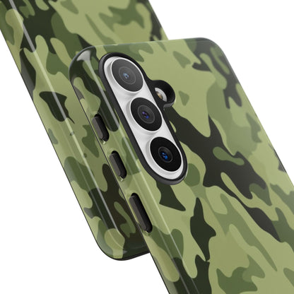 Camo Tough Phone Case — Military Green Protective iPhone Cover