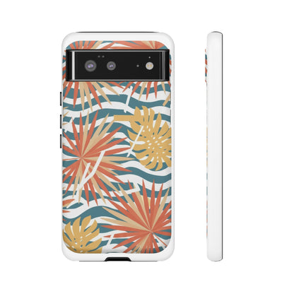 Tropical Palm Tough Phone Case – Retro Wave Floral Protective Cover